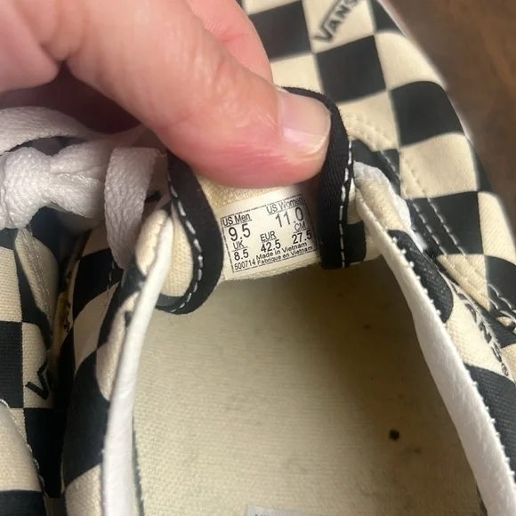 Vans Era Stacked Low Top White Canvas Checkerboard Thick Sol Men 9.5 NWOT